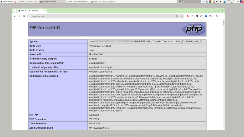 Проверка работоспособности веб сервера Nginx