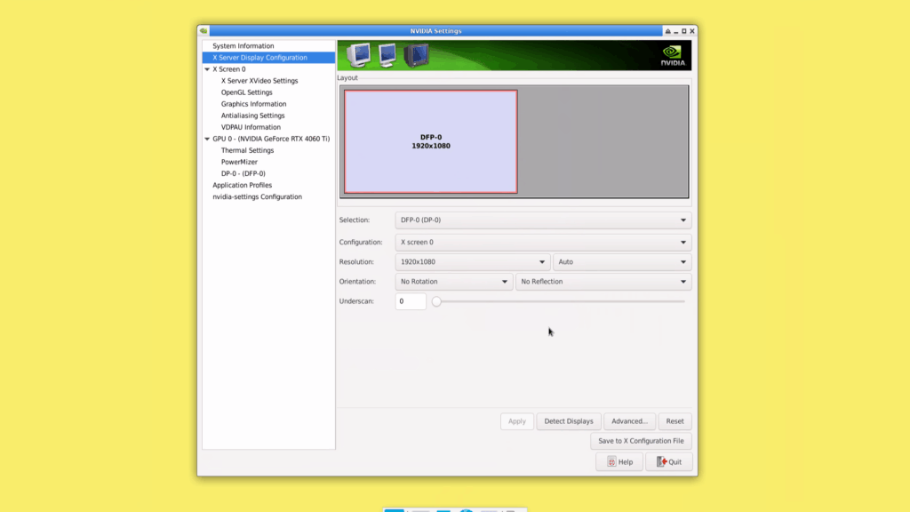 X Server Display Configuration