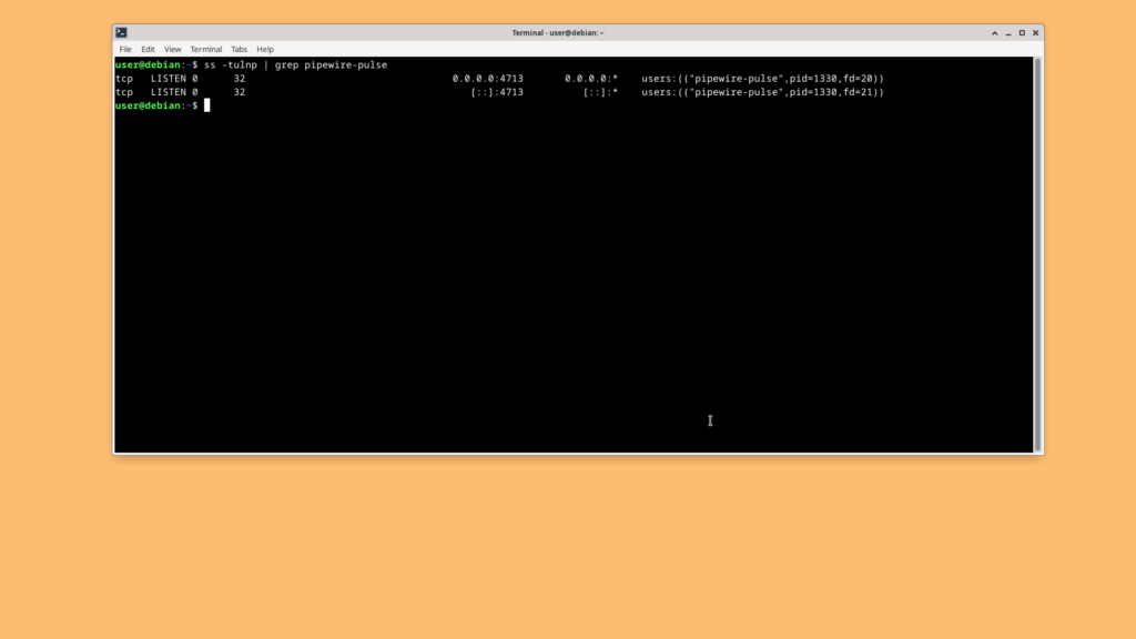 Принимаются подключения по tcp на порт 4713